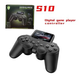 S10 미니 핸드 헬드 게임 콘솔 박스 레트로 클래식 520 게임 무선 게임 패드 조이스틱 컨트롤러 비디오 플레이어 지원 TV Connect FC SFC 시뮬레이터