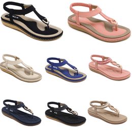 2024 summer women shoes Sandals low heels Mesh surface Leisure Mom Black white large size 35-42 J20-1 GAI