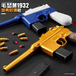 Gun Toys 2024Soft Bullet Guns Manual Short Airsoft Bullet Sniper Gun Toy Pistol Shooting Game for Kids Children Boys Birthday Gifts T240309