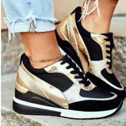 Casual Shoes Women Lace-up Chunky Sneakers High Platform Autumn Breathable Sport Plus Size 35-43 Zapatillas Mujer