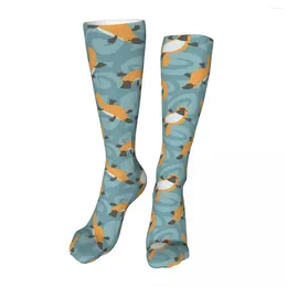 Men's Socks Cartoon Platypus Novelty Ankle Unisex Mid-Calf Thick Knit Soft Casual