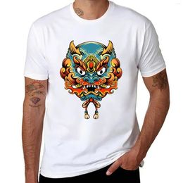 Men's Tank Tops Foo Dog T-Shirt Graphics T Shirt Short Korean Fashion Tees Men Clothes