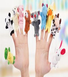 10sets 100PCS finger toy Cute Cartoon Biological Animal Finger Puppet Plush Toys Child Baby Favor Dolls Boys Girls Finger Puppets2085507