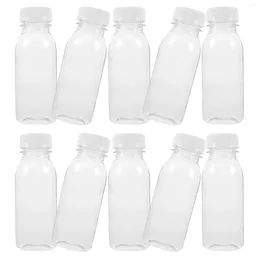 Water Bottles 10 Pcs Kid Bottle Milk Juice Container Transparent Sub Mini Plastic Travel