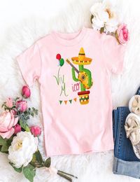 Cinco De Mayo Tshirts Cactus Viva Mexico Print Baby Kids Clothes T Shirt Harajuku Kawaii For Girls Tshirt Summer Tops8922973