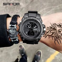 new SANDA men's watch top brand luxury military sports watch men's waterproof S Shock digital watch relogio masculino 203059