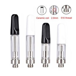 TH205 TH208 TH210 Atomizer Thick Oil Cartridge 510 Thread Ceramic Coil Glass Tank Screw On Ceramic Tip Smoking Atomizer fit Max Preheat Battery