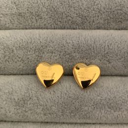 Luxury Brand Women Designer Studs G Letter Classic Heart Stainless Steel Fashion Couple Earrings For Lady Gifts