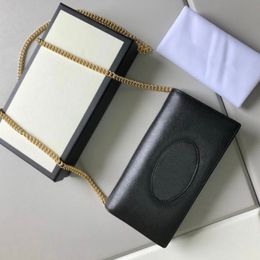 Luxurys Designer Wallet Portefeuille Leather Bags Pouch Envelope Women Genuine Handbag Wallet On Chain Dicky0750 Crossbody Lady Sh190R