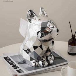 Tissue Boxes Napkins Cute Tissue Holder Decoration Dog Storage Box for Paper Towel Fashionable Napkin Containers Luxury Living Room Ornaments Gift T240309