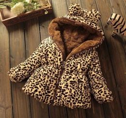 Fashion clothes for baby girl leopard print coat parka with zipper and hood winter warm clothing 6 9 12 18 24 months 2 3 4 years 21585777