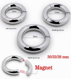 Stainless Steel Cock Rings Penis Ball Stretcher Weights Delay Ejaculation Scrotum Restraint Testicular Device for Men5878696