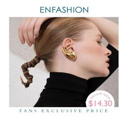 Enfashion punk earlobe orelha manguito clipe em brincos para mulheres cor de ouro aurícula brincos sem piercing moda jóias e191121 2002040653
