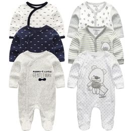 born Baby winter clothes 3pcs baby boys girls rompers long Sleeve clothing roupas infantis menino Overalls Costumes 240304