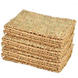 Kennels Grass Mat For Chew Toys Woven Bed Guinea Pig Chinchilla Squirrel Hamster Cat Dog And Small Animal