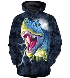 Boys Sweatshirt Dinosaur Hoodies Cool Fashionable Children Autumn 3D Printed Girl Animal Pullover Sweatshirts 2201108178378