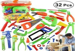 Toy Repair Tool Play Set Hammer Screwdriver Bolt Kid Children Learning Cordless Drill Wrenc Pretend Simulation Garden Gifts LJ20106649375