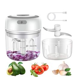 Electric Mini Garlic Chopper Food Crusher USB Portable Vegetable Meat Grinder for Kitchen Gadgets