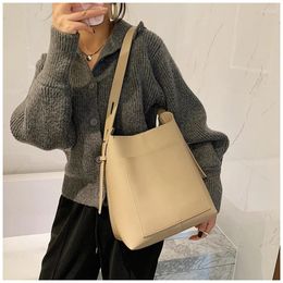 Evening Bags Women Tote Solid Color Pockets Purse Hand PU Faux Leather Shoulder Large For