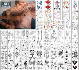 Metershine 60 Sheets Tiny Waterproof Temporary Tattoo Stickers of Unique Imagery or Totem for Girl Men Women89048466104766