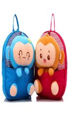 New Korean Small Monkey Cartoon Children Backpacks Kids Accessories Kindergarten Cute Baby Bags Lovely Backpack Canvas Boys Girls 8455767