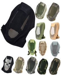 Outdoor Shooting Tactical Airsoft Mask Sports Face Protection Gear V3 Metal Steel Wire Mesh Full Face NO030081577503