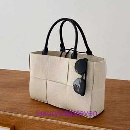 Bottgss Ventss tote Genuine leather Handbag High Quality South Korea East Gate New Arco canvas bag womens woven one shoulder large capacit Have Real Logo