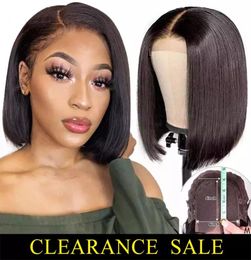 virgin hair 4x4 Lace Closure bob Wig Straight Wigs PrePlucked With Baby Hair Brazilian Indian Malaysian hair wigs tiffany9983393