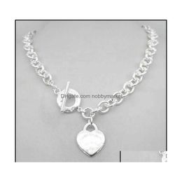 Pendant Necklaces Pendants Jewellery Design Womens Sier Tf Style Necklace Chain S925 Sterling Key Heart Love Egg Brand Charm Nec H09195L