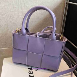 Bottgss Ventss tote Genuine leather Handbag High Quality This years popular solid color patchwork small bag 2023 new womens casual and sim Have Real Logo