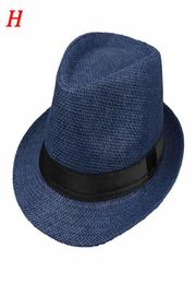 Children Kids Summer Beach Straw Hat Jazz Panama Trilby Fedora Hat Gangster Cap Outdoor Breathable Hats Girls Boys Sunhat XXFE61855355988