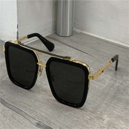 Shinny Black Gold Square Sunglasses Men Square Designer Sunglasses Fashion sun glasses UV 400 lens eye wear with box297Z