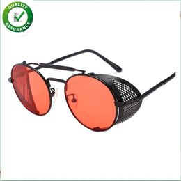 Luxury Designer Sunglasses for Women Mens Brand Fashion Metal Frame Side Round Vintage Retro Steampunk Gothic Hippie Circle Retro 288h