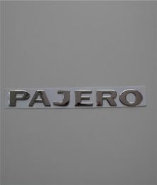 2 pcsset ABS 3D Silver Pajero Car Emblem Badge Body side Logo Decal Rear Sticker Accessories Decoration9600084