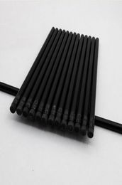 100pcs kawaii black wood pencil lot black pencils with erasers for school office writing supplies cute stationary HB pencil bulk Y8859611