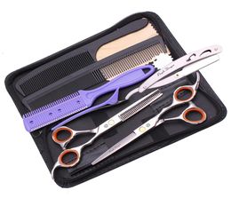 Hairdresser Scissors Set 55quot 6quot Stainless Silver Professional Hair Scissors Barber Shop Hairdresser Shears Haircut Set 2893618