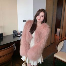 "Caihuo Qianjin" Encrypted Version Raccoon Short Double-Sided Woven Coat For Women's New Temperament Fox Fur 340022