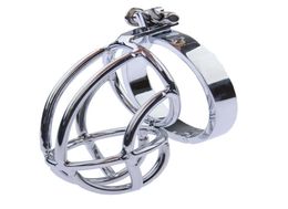 Stainless Steel Penis Rings Cage Cock Lock Ring Male Device Men Metal Gay Remote S&M Belt Sex Toys T2007169800034