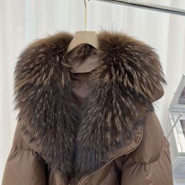 2023 Winter New High End Down With Large Fox Collar Fur For Women's Korean Loose And Warm Coat 771385