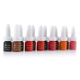 Tattoo Inks Wholesale-Chuse Permanent Makeup Ink Tattoo Pigment Kit Supply For Eyebrows Lips 12 Colors Options Golden Rose J01 Eyebrow Dhilr