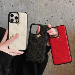 Luxury Designer Leather Phone Case for iPhone 15 14 13 Pro Max 11 12 iPhone15 iPhone13 iphone14 iPhone XR X XS 8 7 Plus 6 Mobile Phone Cover With Hot Stamping Letter