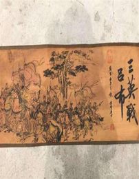 Whole Antique Three British War Lu Bu Famous Painting Full Picture ndscape Painting Long scroll Zhongtang Painting Decoration Framed23967299596