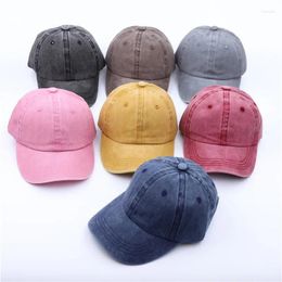 Ball Caps Washing Soft Top Kid Hat Solid Color Adjustable Sun Protection Hip Hop Outdoor Motion Boy Baseball Cap Korean Version Snapback