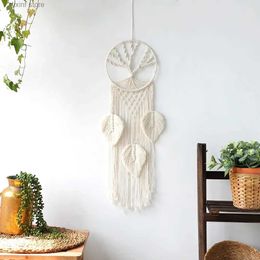 Novelty Items Macrame Dream Catcher Large Wall Hanging Home Decor Dreamcatcher Cotton Rope Tassel Woven Bohemian Wall Hanging Room Decoration T240309