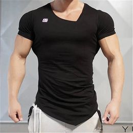 Quick Dry Sport Shirt Men Slim Fit Compression Top Short Sleeve Oneck Running TShirts Gym Training Sportswear 240301
