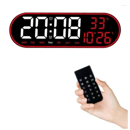 Wall Clocks Digital Clock Large Display 15Inch With Time Date Temp Week Timer 1Auto-Dimming LED Easy Install