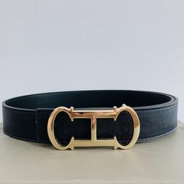 Belts Luxury Cowhide Shaped Belt Men High Quality Women Genuine Real Leather Dress Strap For Jeans WaistbandBelts248G