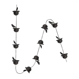 Garden Decorations Bird Rain Chains For Gutters Replacement Downspouts Collector Cups 94.5inch Backyard Roofs Awnings Sheds Divert Water