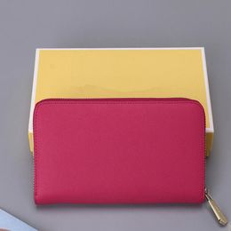 Famous Genuine leather Zipper Long Wallet High quality Famous big designers Clutch Women Handbag Shoulder Messenger bag Coin Purse3009