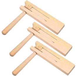 Wooden Matraca Block Maker Rotating Ratchet Sound Toys Noise Musical Instruments Educational Toy For Children 240306